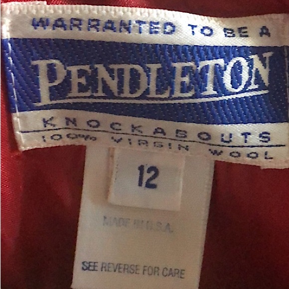 Pendleton tartan red plaid: 100% virgin wool vest - Picture 6 of 6